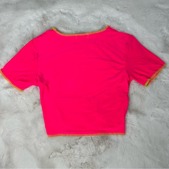 Pretty Little Thing Shape Pink Cut Out Crop Top - Picture 12 of 12
